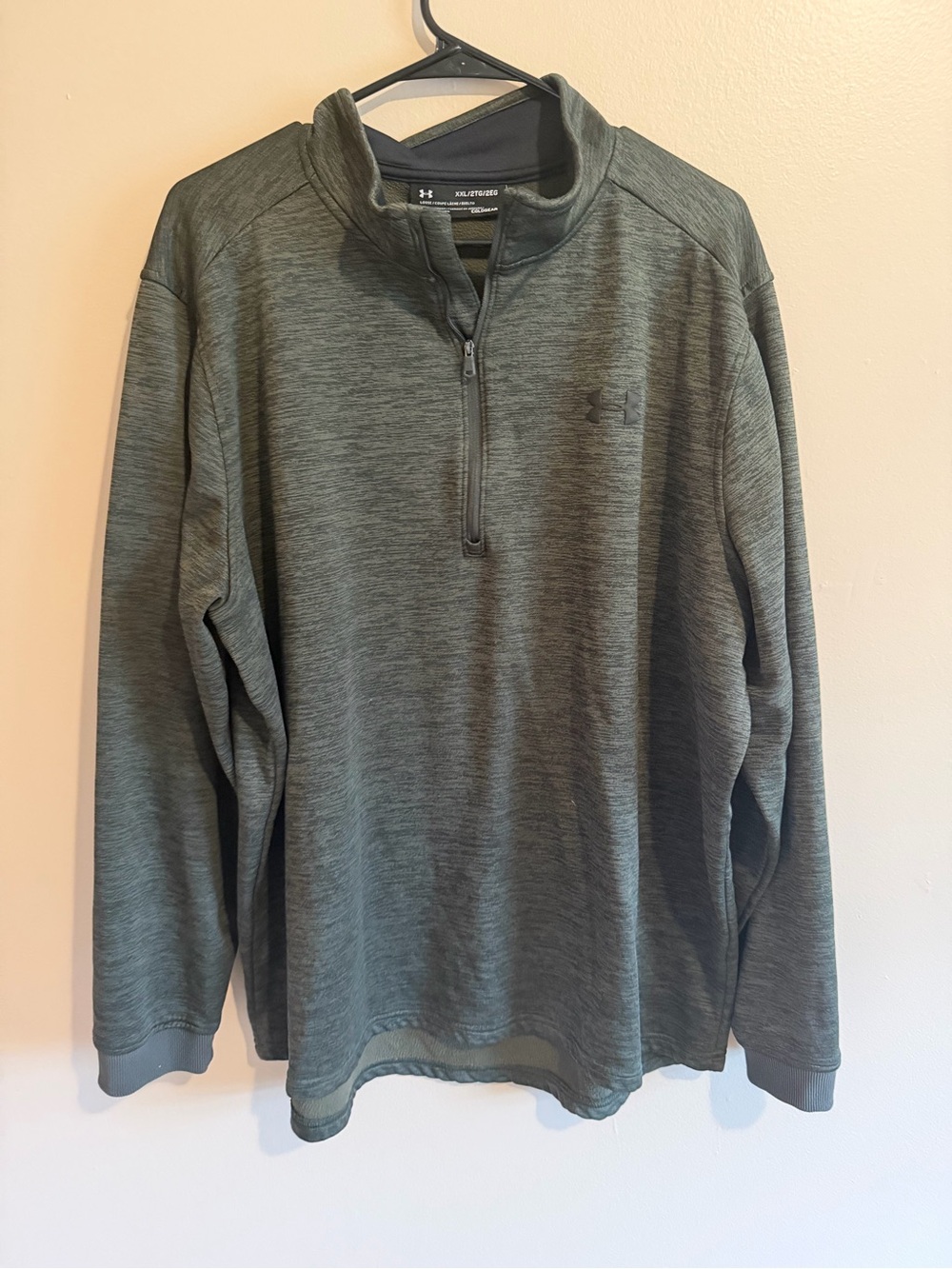 Under Armour Men's Olive Green Heather 1/4 Zip Pullover